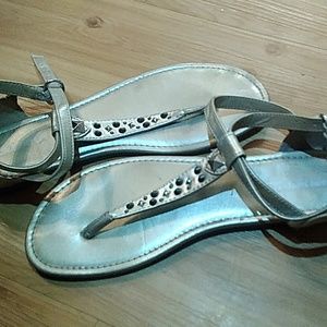 Gold embellished women's sandals